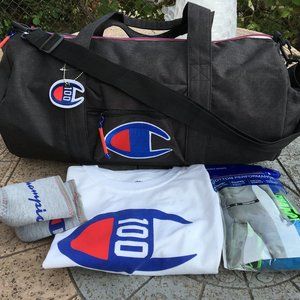 CHAMPION DUFFLE "SWAG" BAG - BLACK